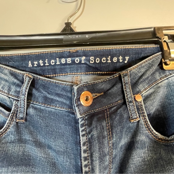 ARTICLES OF SOCIETY Sarah Distressed Ankle Skinny Jeans In Erskine Size 25 - Picture 5 of 10